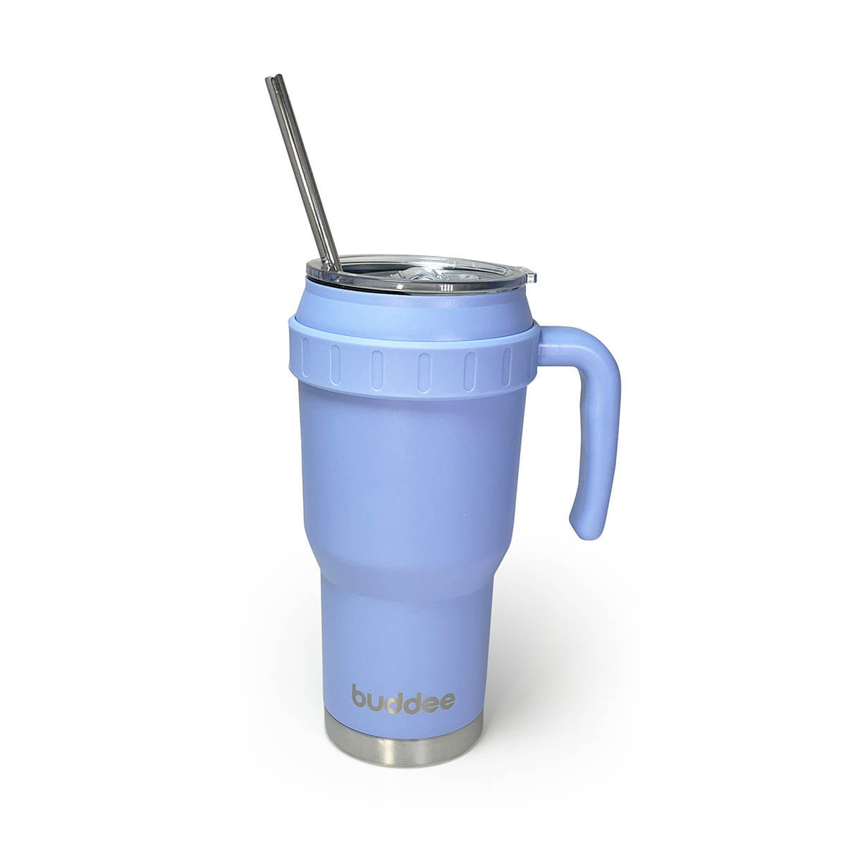 Buddee 1200ml Tumbler - large double-walled & insulated jug with handle, Sliding Lid & Straw