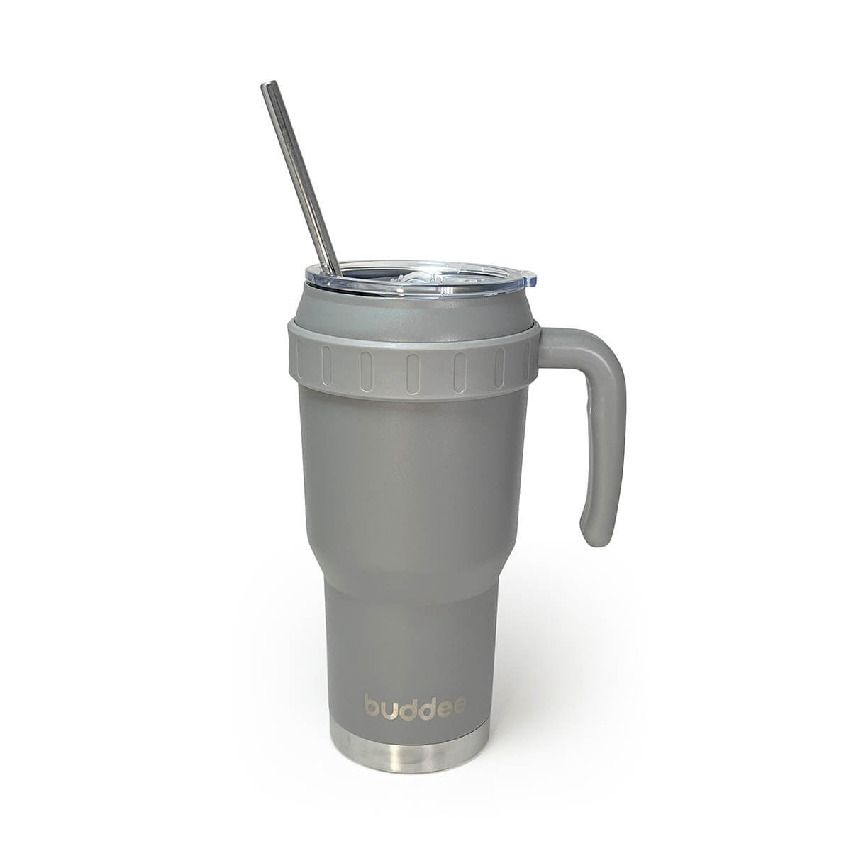 Buddee 1200ml Tumbler - large double-walled & insulated jug with handle, Sliding Lid & Straw