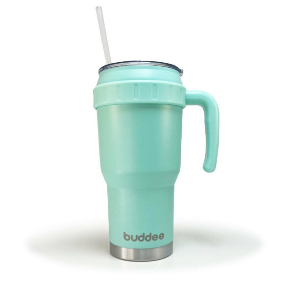 Buddee 1200ml Tumbler - large double-walled & insulated jug with handle, Sliding Lid & Straw