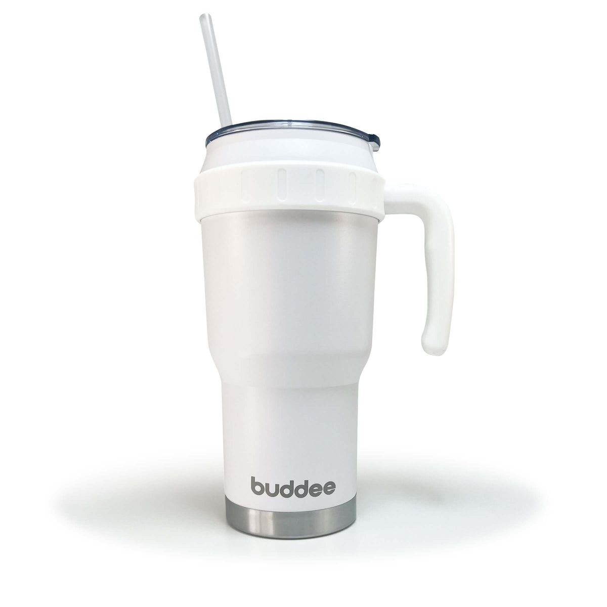 Buddee 1200ml Tumbler - large double-walled & insulated jug with handle, Sliding Lid & Straw