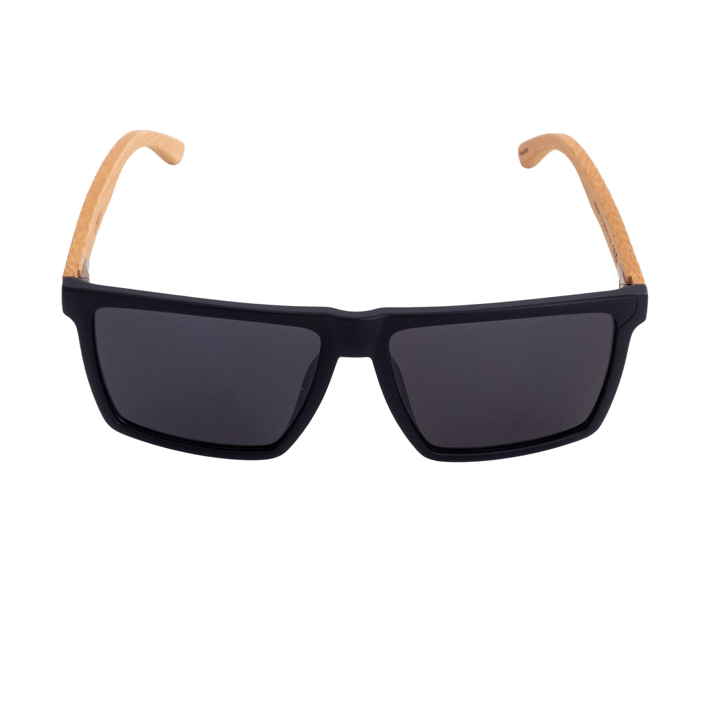 Lundun Polarised Sunglasses - Bamboo Flat Top