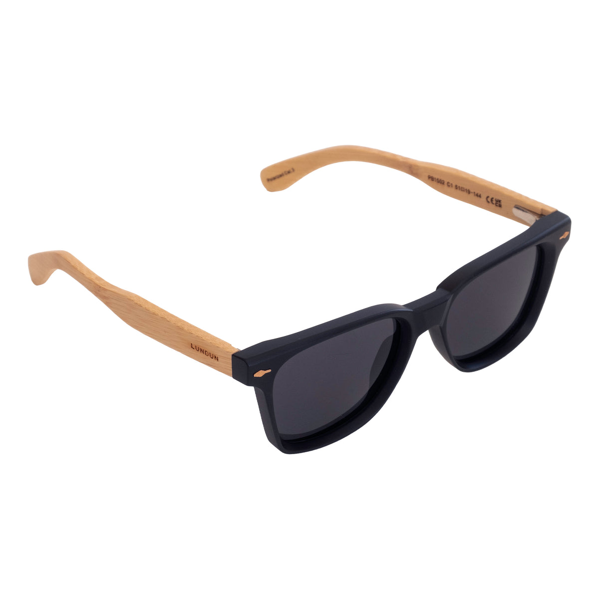 Lundun Polarised Sunglasses - Bamboo Flat Top