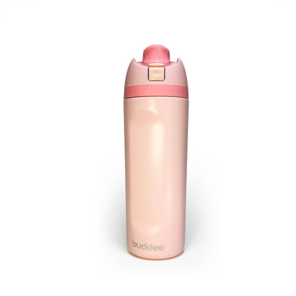 Buddee Bottle 600ml Dual Sip® leak proof & insulated double-walled bottle with built-in straw