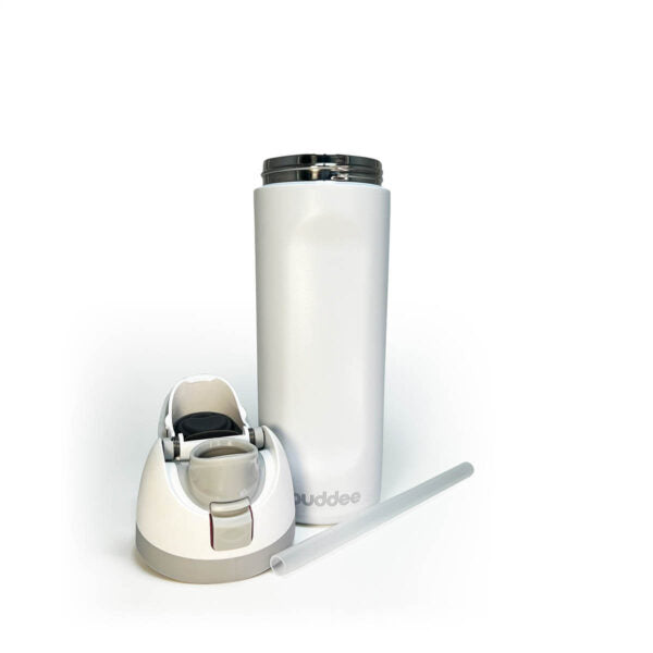 Buddee Bottle 600ml Dual Sip® leak proof & insulated double-walled bottle with built-in straw