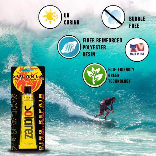 Solarez Polyester Surfboard Ding Repair 0.5 oz or 2 oz for PU boards