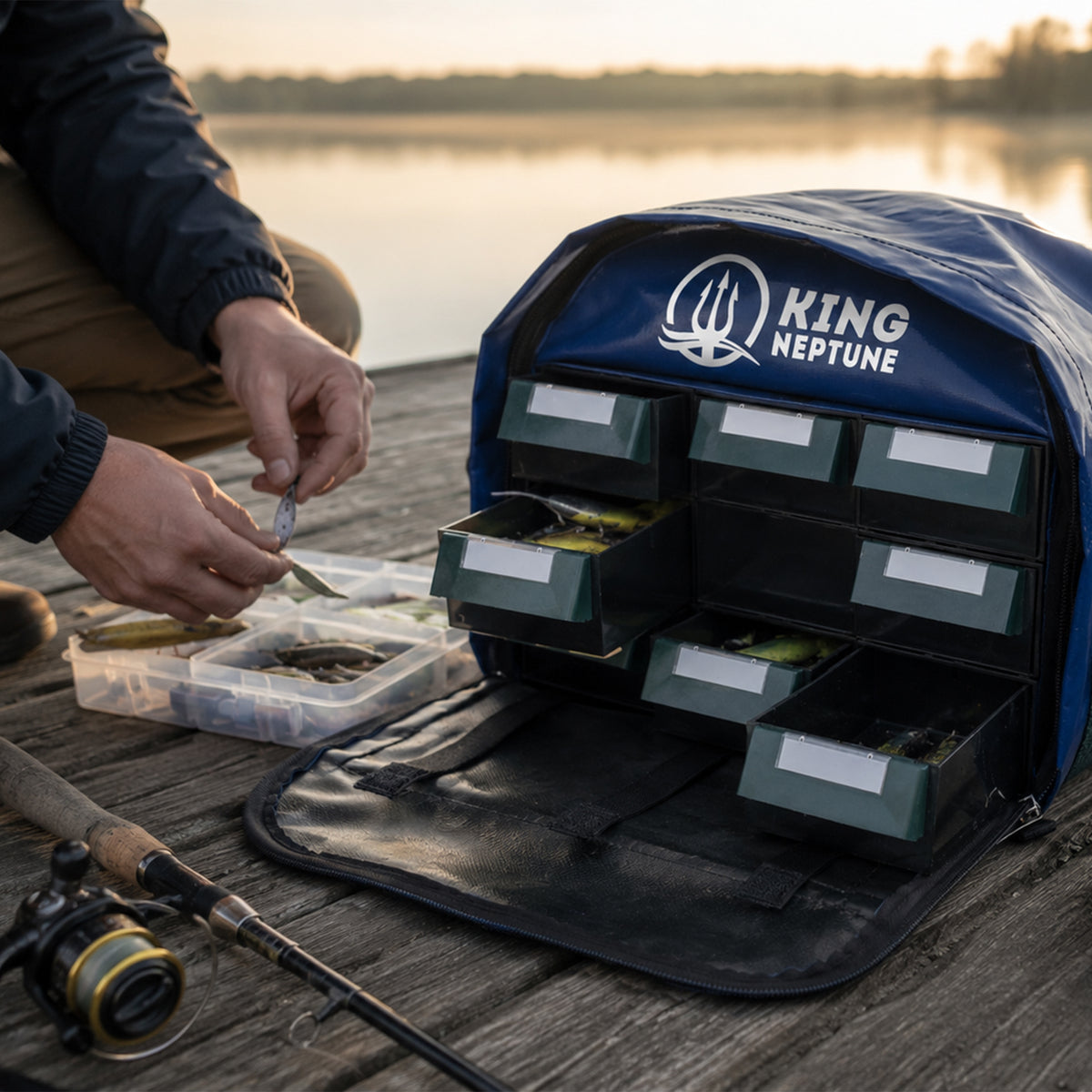King Neptune Extra Large Waterproof Fishing Tackle Backpack